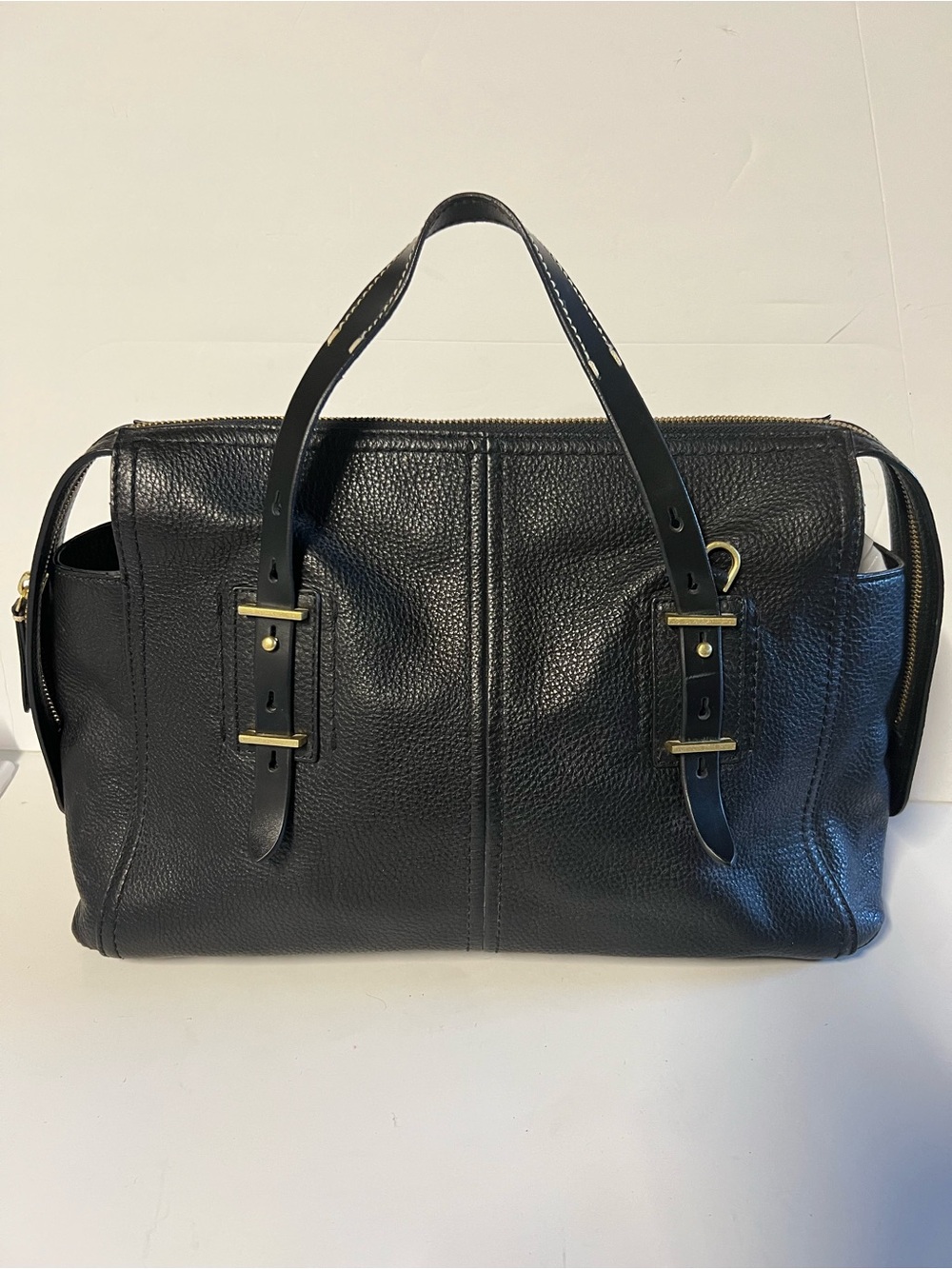 Cole Haan Black Pebbled Leather Satchel